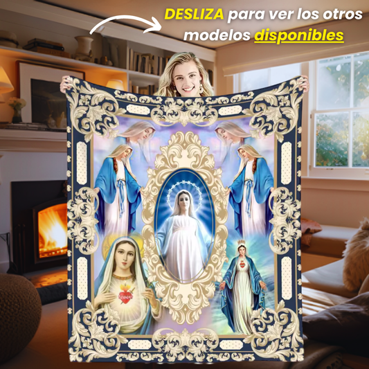 Mantas Católicas para Navidad + Collar Cruz Plateado GRATIS